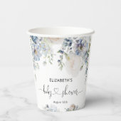ベビーイン開花ブルーガーデンベビーシャワー 紙コップ (裏面)