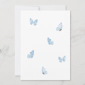 ベビーイン開花ブルーガーランドベビーシャワー招待状 招待状 (裏面)