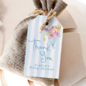 ベビーイン開花ブルーストライプズお洒落タンクユー ギフトタグ