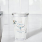 ベビーイン開花ブルーフローラエレガント男の赤ちゃんシャワー アクリルタンブラー
