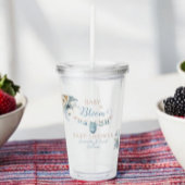 ベビーイン開花ブルーフローラエレガント男の赤ちゃんシャワー アクリルタンブラー