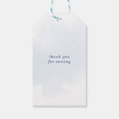 ベビーイン開花ブルーフローラボーイベビーシャワー ギフトタグ (裏面)