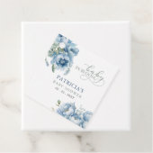 ベビーイン開花ブルーフローラボーイベビーシャワー フェイバータグ (インサイチュ)