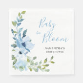 ベビーイン開花ブルーフローラ水色 スタンダードランチョンナプキン (正面)