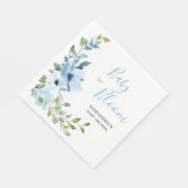 ベビーイン開花ブルーフローラ水色 スタンダードランチョンナプキン (角)