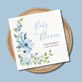 ベビーイン開花ブルーフローラ スタンダードカクテルナプキン