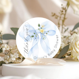 ベビーイン開花ブルーボウフローラありがとう ラウンドシール