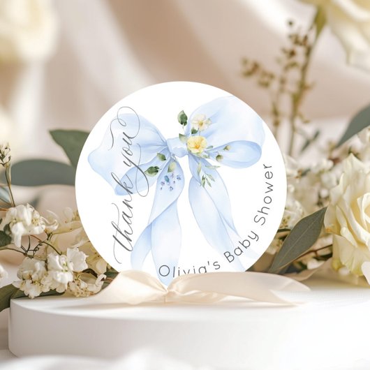 ベビーイン開花ブルーボウフローラありがとう ラウンドシール