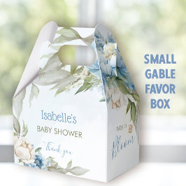 ベビーイン開花ブルーボーイベビーシャワー切り妻 フェイバーボックス