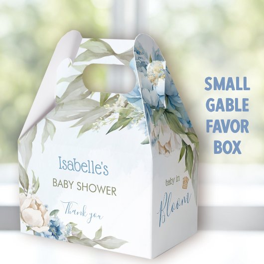 ベビーイン開花ブルーボーイベビーシャワー切り妻 フェイバーボックス