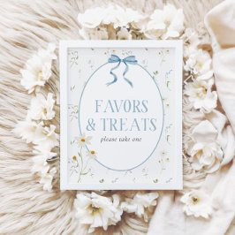 ベビーイン開花ブルー春フローラウィーズ&トリート ポスター