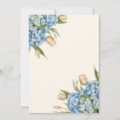 ベビーイン開花ブルー男の赤ちゃん 招待状 (裏面)