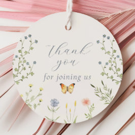 ベビーイン開花ベビーシャワーありがとうラベル フェイバータグ