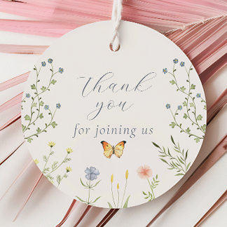 ベビーイン開花ベビーシャワーありがとうラベル フェイバータグ