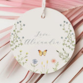 ベビーイン開花ベビーシャワーありがとうラベル フェイバータグ