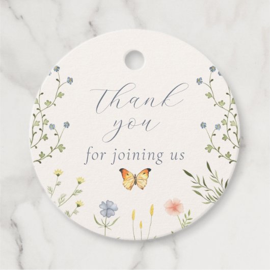 ベビーイン開花ベビーシャワーありがとうラベル フェイバータグ (正面)