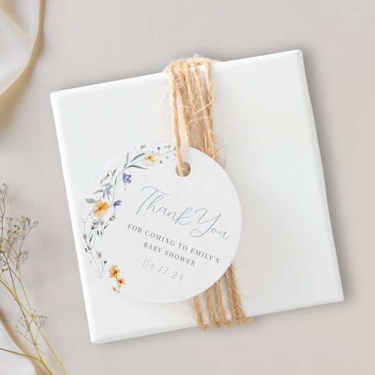 ベビーイン開花ベビーシャワーありがとう フェイバータグ