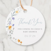 ベビーイン開花ベビーシャワーありがとう フェイバータグ (正面)
