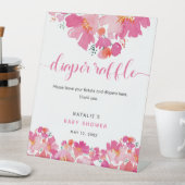 ベビーイン開花ベビーシャワーおむつラッフルサイン 台座サイン (インサイチュ)