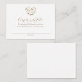 ベビーイン開花ベビーシャワーおむつラッフルチケット エンクロージャーカード (正面/裏面)