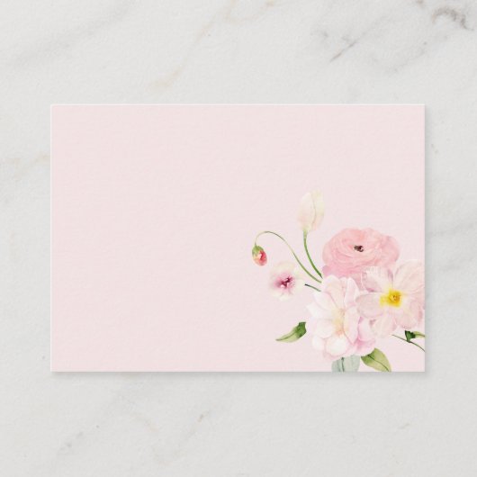 ベビーイン開花ベビーシャワーおむつラッフル エンクロージャーカード (裏面)