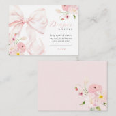 ベビーイン開花ベビーシャワーおむつラッフル エンクロージャーカード (正面/裏面)