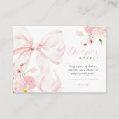 ベビーイン開花ベビーシャワーおむつラッフル エンクロージャーカード (正面)