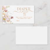 ベビーイン開花ベビーシャワーおむつラッフル 名刺 (正面/裏面)