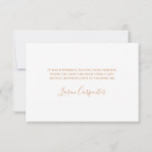 ベビーイン開花ベビーシャワーガールサンキューカード サンキューカード (裏面)