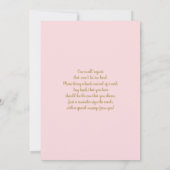 ベビーイン開花ベビーシャワーガール招待状 招待状 (裏面)