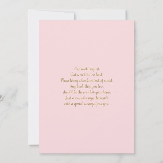 ベビーイン開花ベビーシャワーガール招待状 招待状 (裏面)