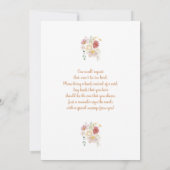 ベビーイン開花ベビーシャワーガール招待状 招待状 (裏面)