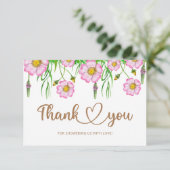 ベビーイン開花ベビーシャワーサンキューカード カード (スタンド正面)