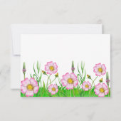 ベビーイン開花ベビーシャワーサンキューカード カード (裏面)