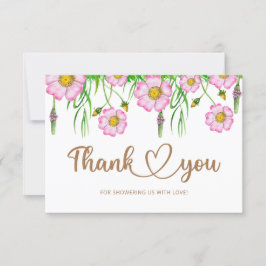 ベビーイン開花ベビーシャワーサンキューカード カード