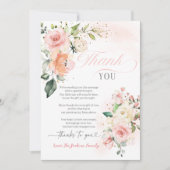 ベビーイン開花ベビーシャワーサンキューカード サンキューカード (正面)