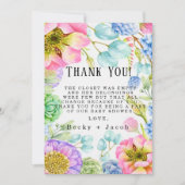 ベビーイン開花ベビーシャワーサンキューカード サンキューカード (正面)