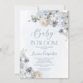 ベビーイン開花ベビーシャワーボーイ 招待状 (正面)