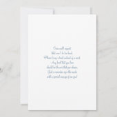 ベビーイン開花ベビーシャワーボーイ 招待状 (裏面)