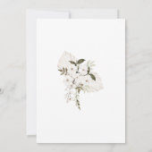 ベビーイン開花ベビーシャワー招待状ボホニュートラル 招待状 (裏面)