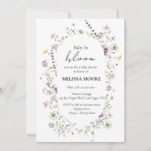 ベビーイン開花ベビーシャワー招待状 招待状 (正面)