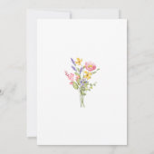 ベビーイン開花ベビーシャワー招待状 招待状 (裏面)