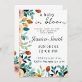 ベビーイン開花ベビーシャワー招待状 招待状 (正面/裏面)