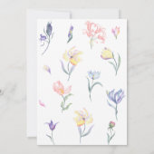 ベビーイン開花ベビーシャワー招待状 招待状 (裏面)