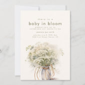 ベビーイン開花ベビーシャワー招待状 招待状 (正面)