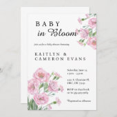 ベビーイン開花ベビーシャワー招待状 招待状 (正面/裏面)