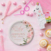 ベビーイン開花ベビーシャワー春夏フローラ ペーパープレート (パーティー)