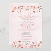 ベビーイン開花ベビーシャワー春夏フローラ 招待状 (正面/裏面)