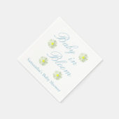 ベビーイン開花ベビーシャワー スタンダードカクテルナプキン (角)
