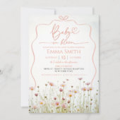 ベビーイン開花ベビーシャワー 招待状 (正面)